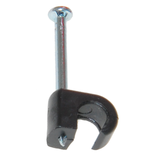 7MM CABLE CLIPS BLACK ( PACK OF 100 ) EXTRA VALUE